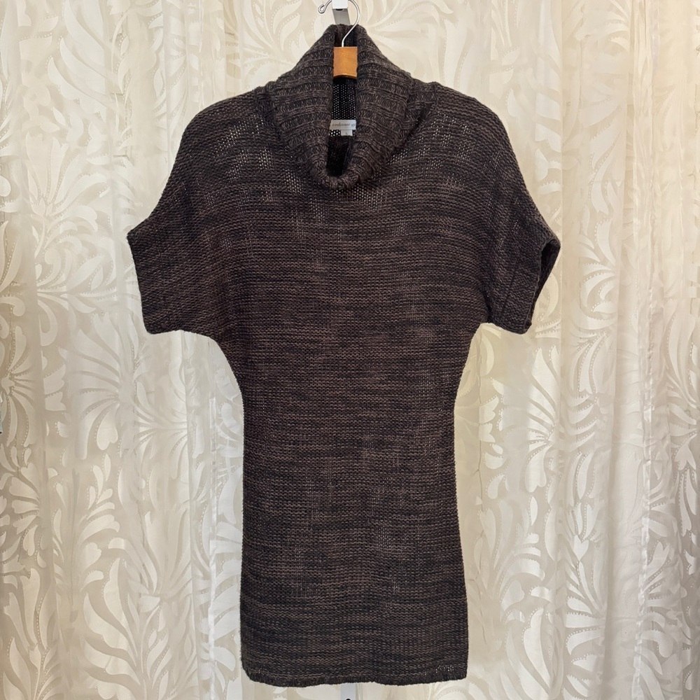Ambiance Brown and Black Cowl Neck Sweater